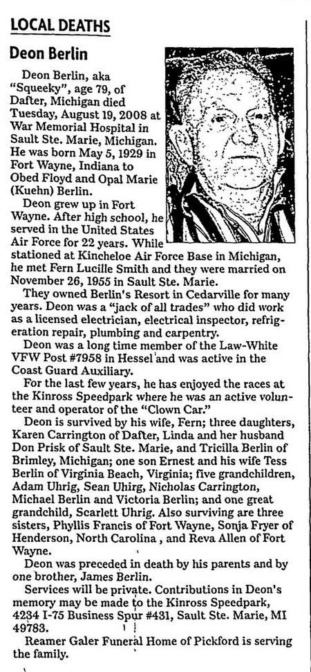 Berlins Resort (Dr. Bohns Cottages, Dr Bohns Resort) - Former Operator Passes Away Aug 2008